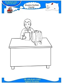 Çocuklar İçin Masa Boyama Sayfaları 
